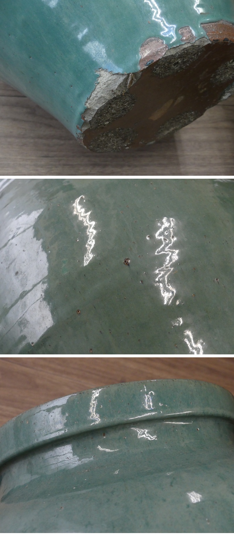 新作登場，お得 zx1 信楽焼 緑釉 大壺 甕 高さ約72cm 古陶器 民藝 No1